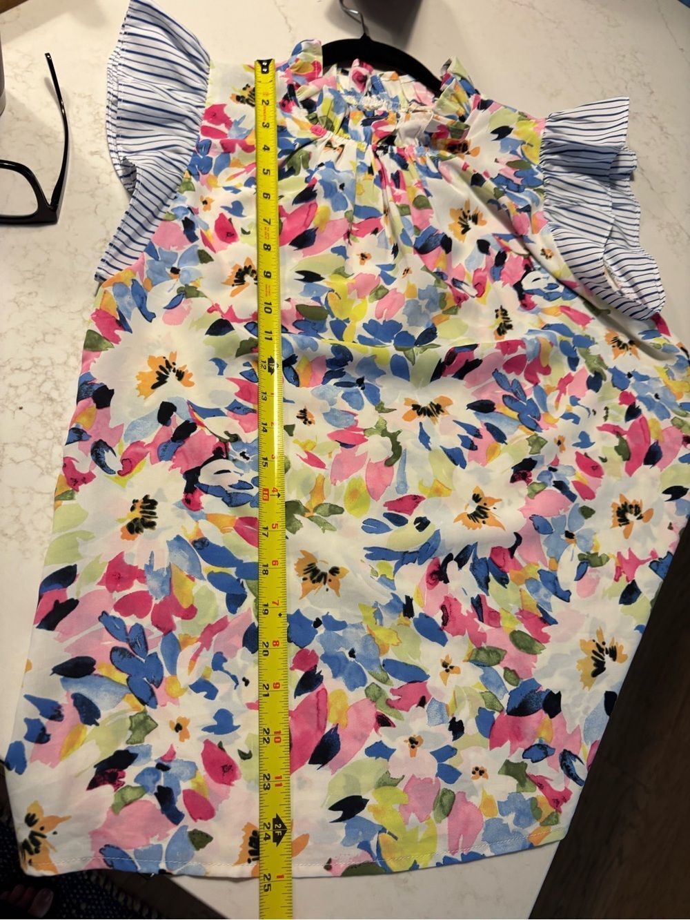 Floral Flutter-Sleeve Casual Dress - White Multi - Picture 5 of 12